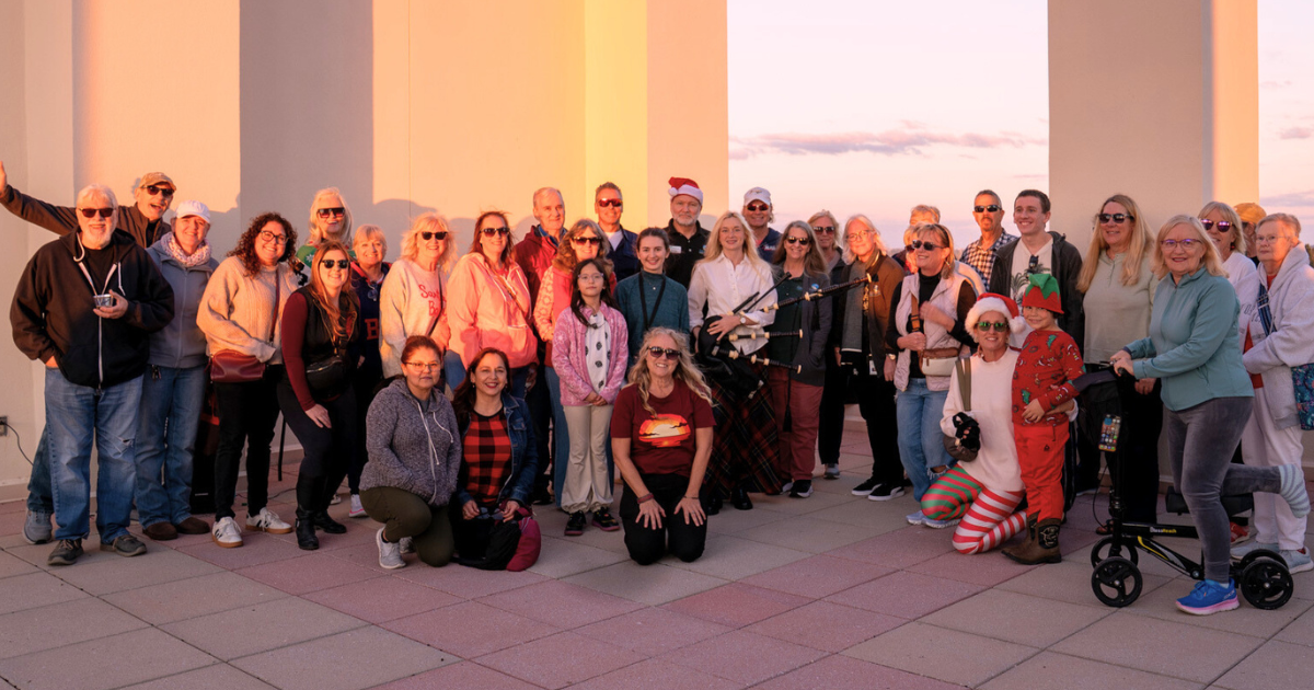 Patrons Enjoying the Sunset on the Roof Program