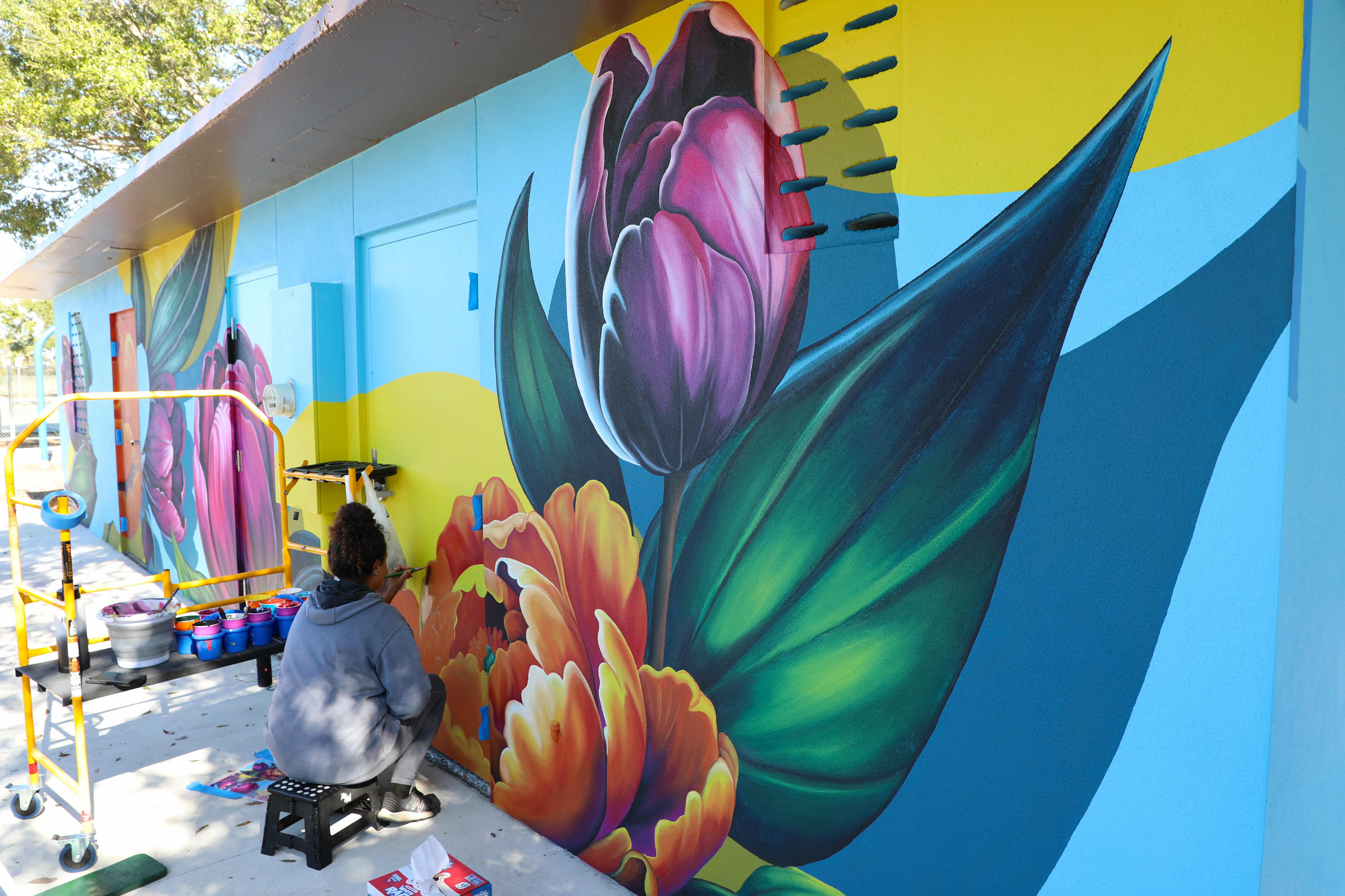 process of marymont park painting