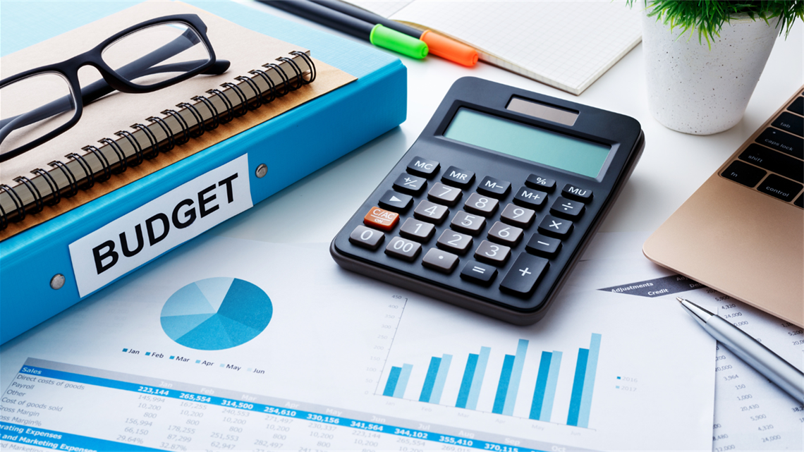 Image of calculator and papers