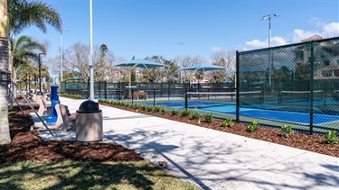 Tennis courts and pavilion