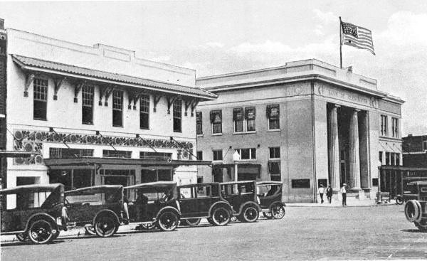 Exterior view of peoples bank.