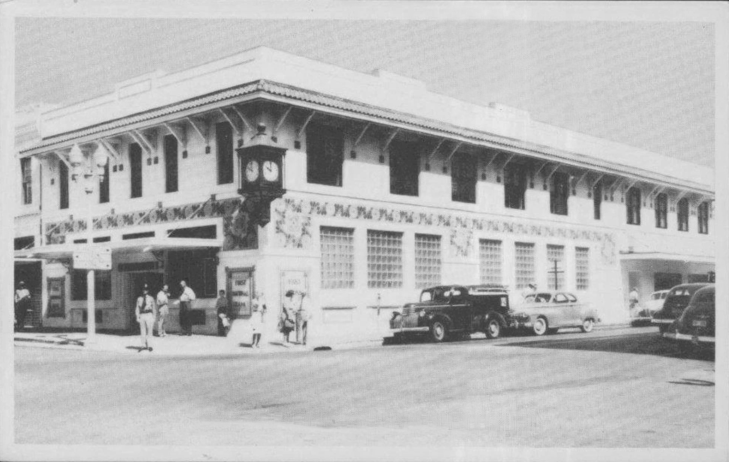 Street view of the Peoples bank as built.