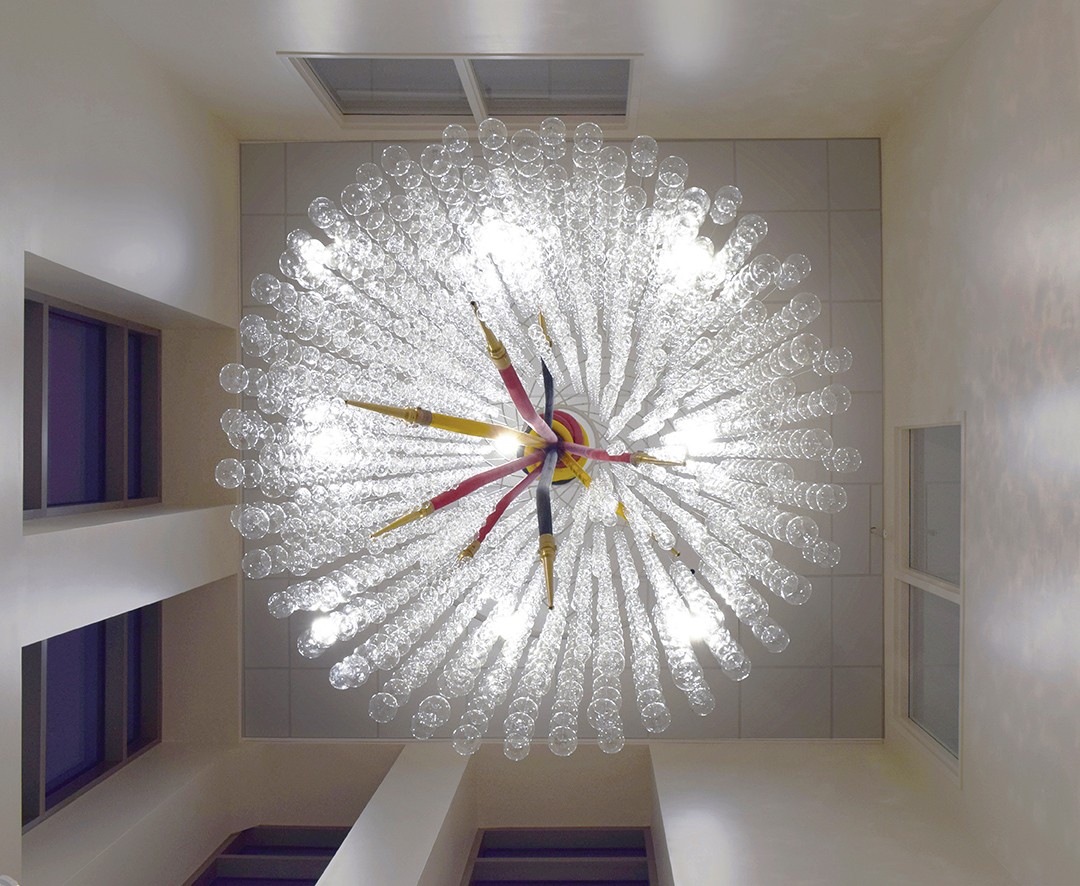 Large chandelier.