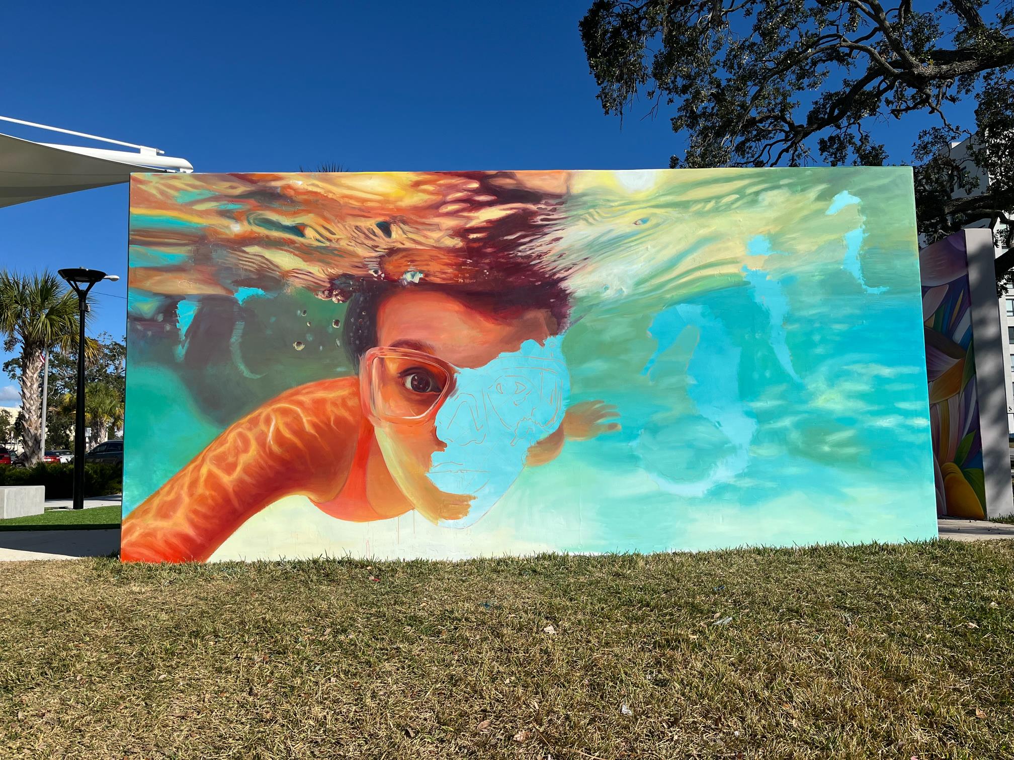 Mural of mermaid