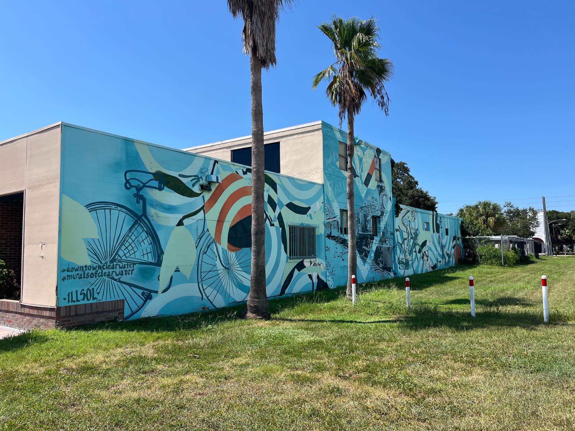 one hundred years before mural from the left view