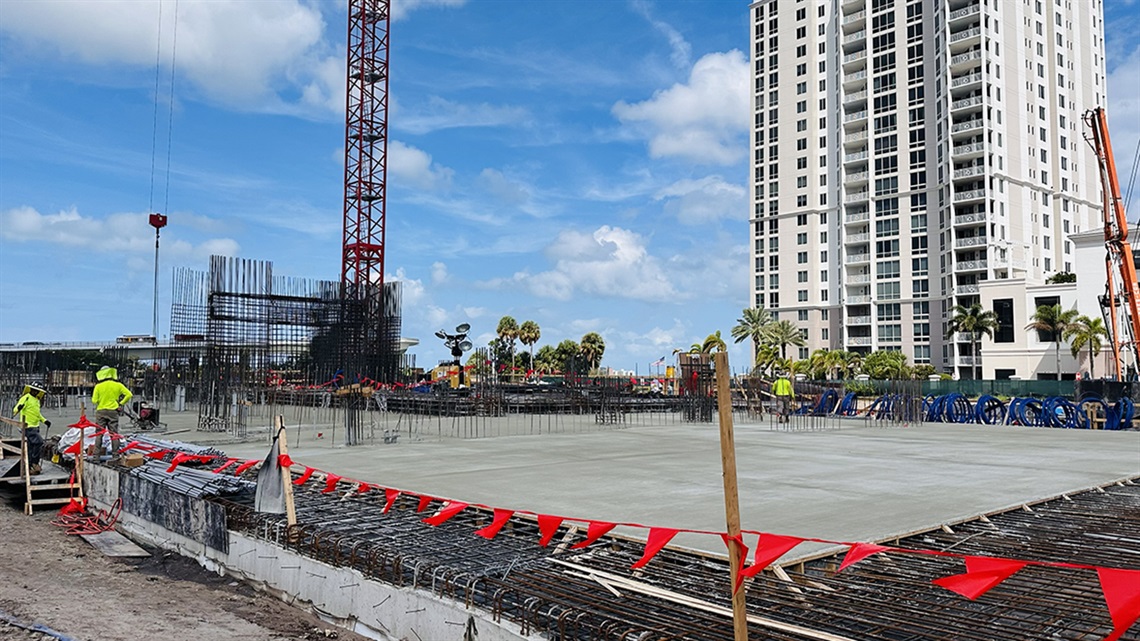 Bluffs Apartments Elevated Pour