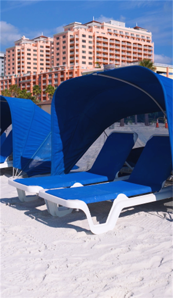 Photo of a cabana on Clearwater Beach