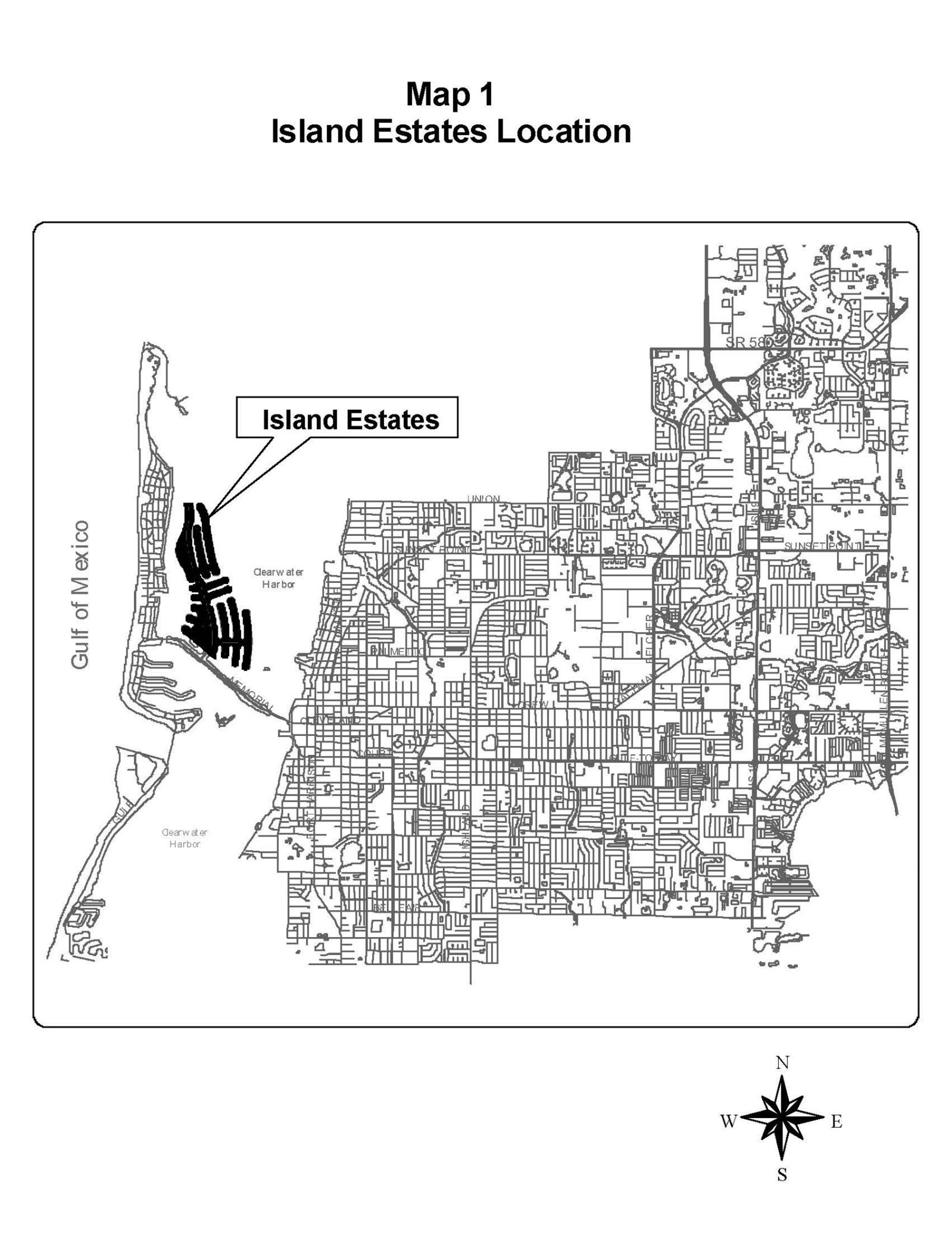 Map 1 - Island Estates Location