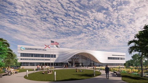Artist rendering of new Clearwater city hall