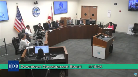 Image of the Downtown Development Board in session